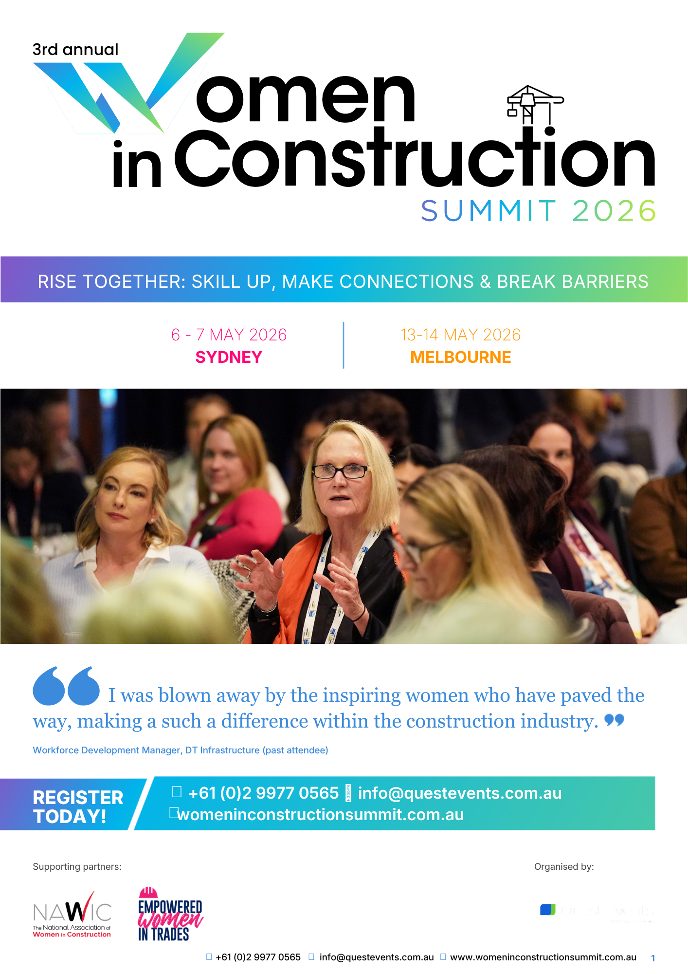 Womennin Construction Front cover of Brochure